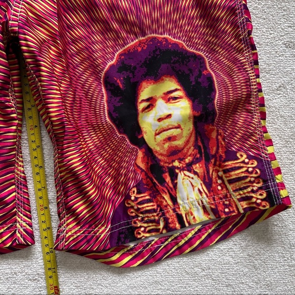 DRAGONFLY JIMI HENDRIX Psychedelic Board Shorts Size 32 Street Wear - Picture 10 of 11